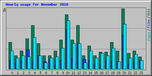 Hourly usage for November 2010
