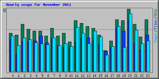 Hourly usage for November 2011