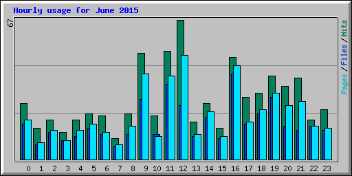 Hourly usage for June 2015